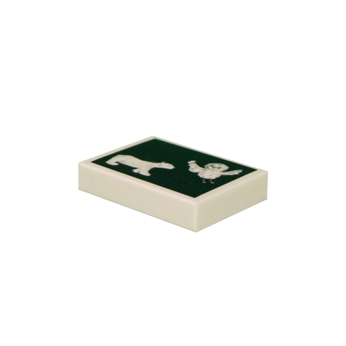 Small Rectangular Eraser Printed Images of Arbie Owl and Polar Bear