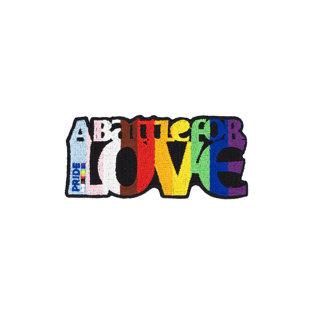 LGBTQ+ Colours Fighting With Pride_Sew On Patch
_'A Battle For Love'.