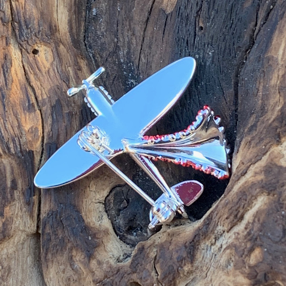 Spitfire poppy brooch