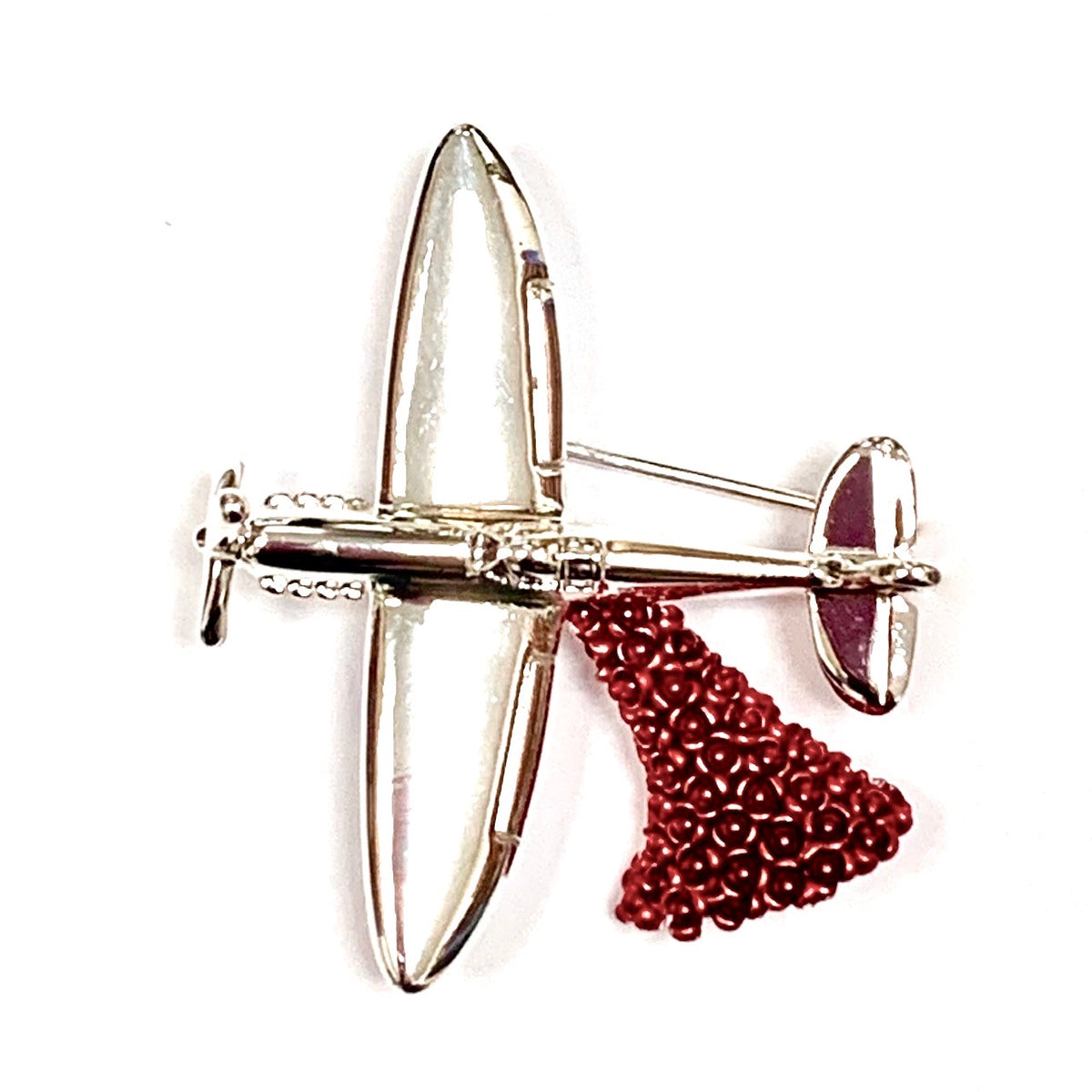 Spitfire poppy brooch